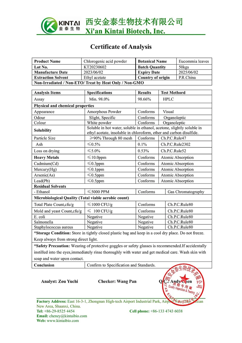 coa of chlorogenic acid coa of chlorogenic acid