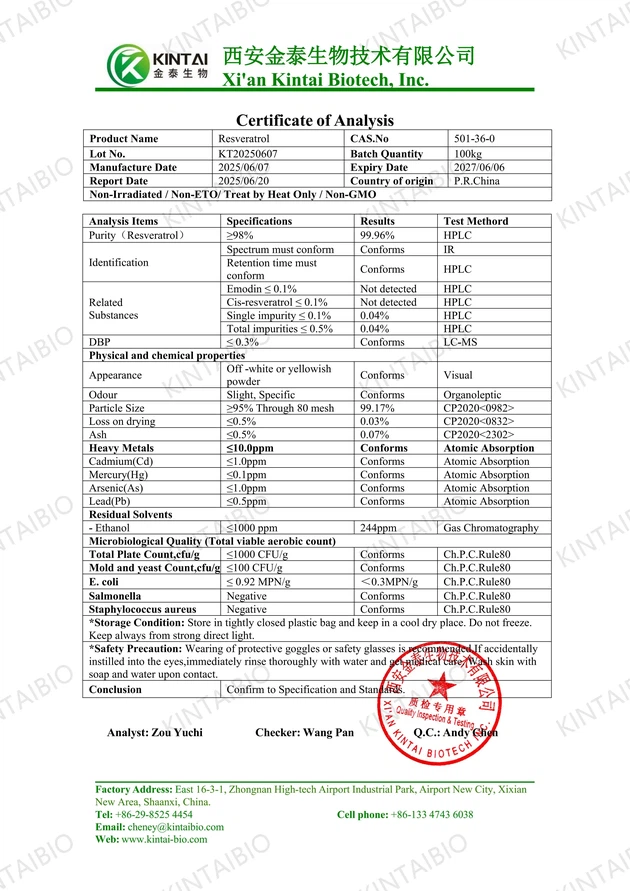 KT20250607-COA of Resveratrol01 KT20250607-COA of Resveratrol01