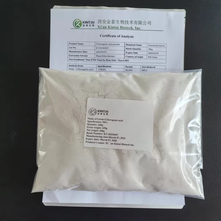 98% Chlorogenic acid from eucommia ulmoides leaf extract 98% Chlorogenic acid from eucommia ulmoides leaf extract